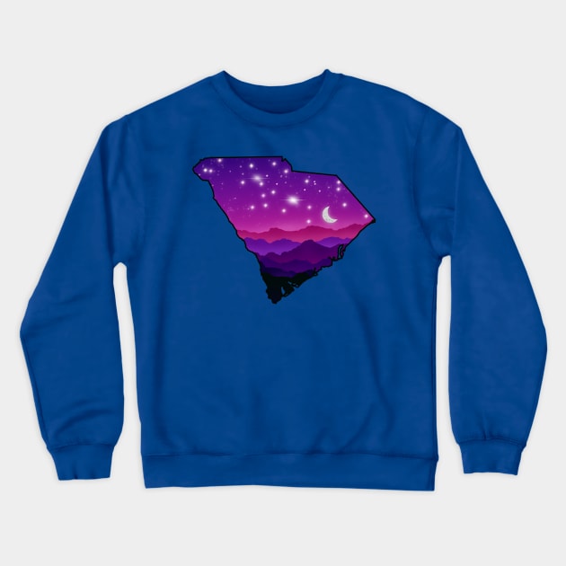 South Carolina mountains at night Crewneck Sweatshirt by LM Designs by DS